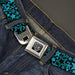 BD Wings Logo CLOSE-UP Full Color Black Silver Seatbelt Belt - Stargazer Black/Blue Webbing Seatbelt Belts Buckle-Down   