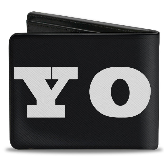Bi-Fold Wallet - YOLO Bold Black White Bi-Fold Wallets Buckle-Down   