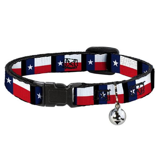 Cat Collar Breakaway - Texas Flag Black Breakaway Cat Collars Buckle-Down   