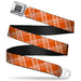 BD Wings Logo CLOSE-UP Full Color Black Silver Seatbelt Belt - Plaid X4 Oranges/White Webbing Seatbelt Belts Buckle-Down   