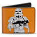 Bi-Fold Wallet - Star Wars Halloween Stormtrooper Mummy Pose + Logo Orange Bi-Fold Wallets Star Wars   