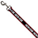 Dog Leash - FAITH Greater Than FEAR Stripe Red/Black/White Dog Leashes Buckle-Down   