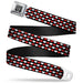 BD Wings Logo CLOSE-UP Full Color Black Silver Seatbelt Belt - Mini Hearts Black/Red/White Webbing Seatbelt Belts Buckle-Down   