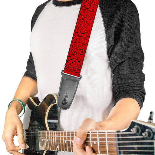 Guitar Strap - Elephant Crackle Red Guitar Straps Buckle-Down   