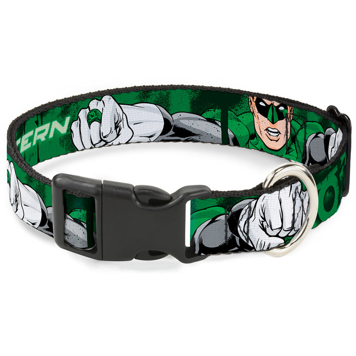Plastic Clip Collar - Green Lantern Green Glow w/Text Plastic Clip Collars DC Comics   