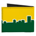 Canvas Bi-Fold Wallet - Seattle Skyline Yellow Emerald Green Canvas Bi-Fold Wallets Buckle-Down   