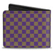 Bi-Fold Wallet - Checker Purple Gold Bi-Fold Wallets Buckle-Down   