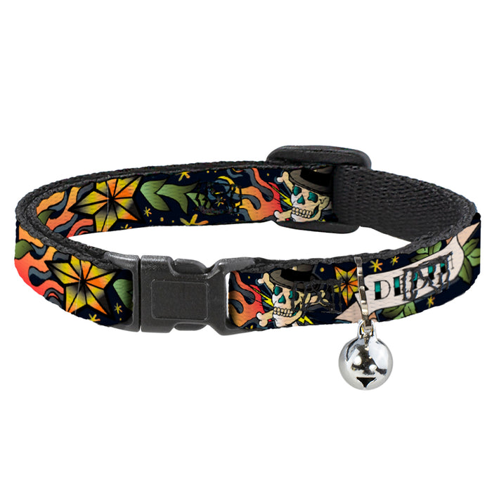 Cat Collar Breakaway - Death or Glory Black Breakaway Cat Collars Buckle-Down   