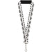 Lanyard - 1.0" - Anonymous Face C U Repeat White Black Gray Lanyards Buckle-Down   