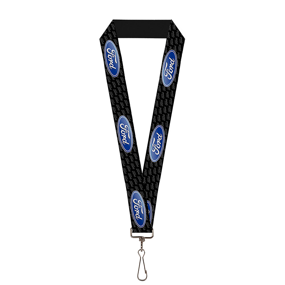 Lanyard - 1.0" - Ford Oval REPEAT w Text Lanyards Ford   