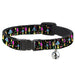 Cat Collar Breakaway with Bell - Mushroom SHROOMY Garden Black Multi Color Breakaway Cat Collars Buckle-Down   