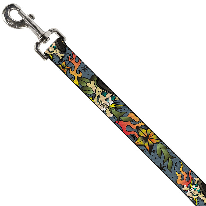 Dog Leash - Death or Glory CLOSE-UP Gray Dog Leashes Buckle-Down   