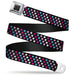 BD Wings Logo CLOSE-UP Full Color Black Silver Seatbelt Belt - Mini Stars Black/Pink/Blue/White Webbing Seatbelt Belts Buckle-Down   