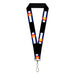 Lanyard - 1.0" - Colorado Flags3 Black Lanyards Buckle-Down   