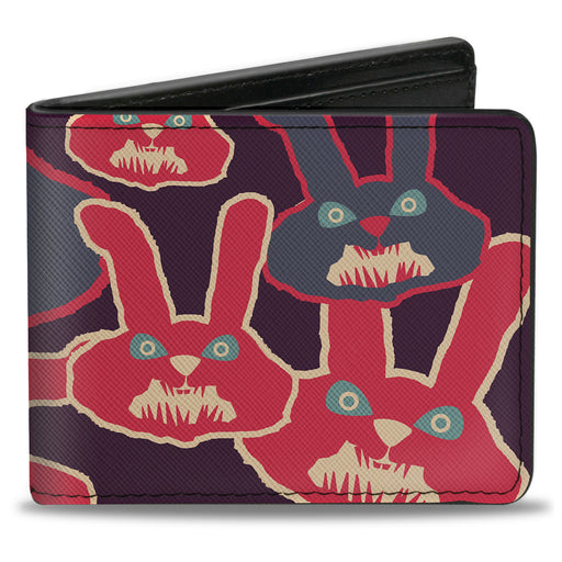 Bi-Fold Wallet - Angry Bunnies Purple Red Blue Bi-Fold Wallets Buckle-Down   