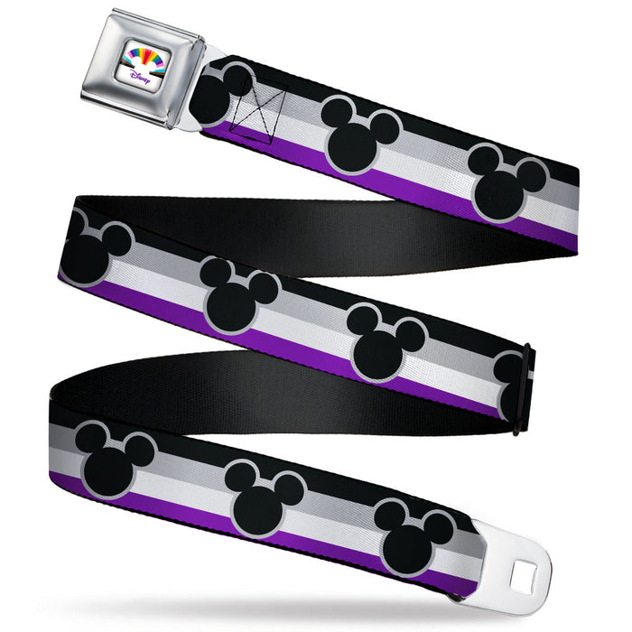 Seatbelt Belt - Mickey Mouse Ears Icon Asexual Pride Flag Webbing Seatbelt Belts Disney   