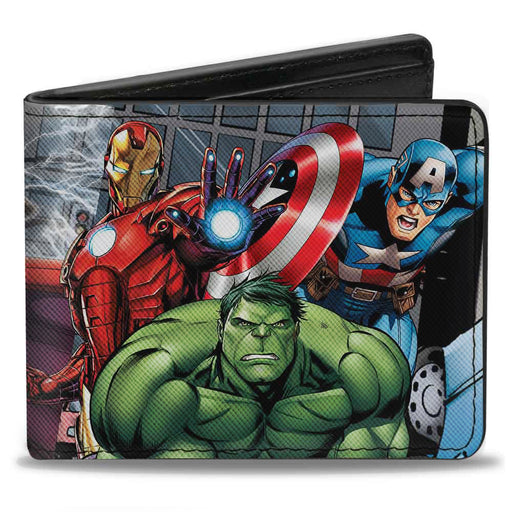 MARVEL AVENGERS Bi-Fold Wallet - Marvel Avengers Superhero Action Poses Bi-Fold Wallets Marvel Comics   