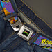 Classic TMNT Logo Full Color Seatbelt Belt - BEBOP Pose/Shatter Purple/Blues/Yellow/Gray Webbing Seatbelt Belts Nickelodeon   