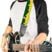 Guitar Strap - Seattle Skyline Green Yellow Guitar Straps Buckle-Down   