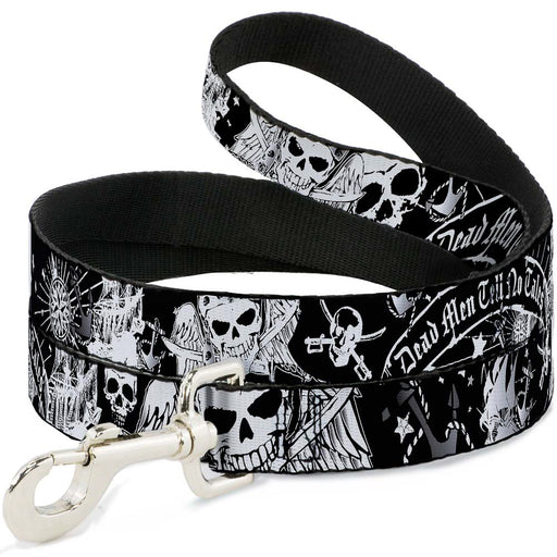 Dog Leash - Dead Men Tell No Tales Black/White Dog Leashes Buckle-Down   