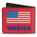 Bi-Fold Wallet - 'MERICA US Flag Red Blue White Bi-Fold Wallets Buckle-Down   