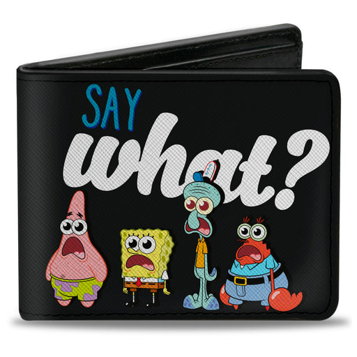Bi-Fold Wallet - SpongeBob Squarepants and Friends SAY WHAT? Group Pose Bi-Fold Wallets Nickelodeon   