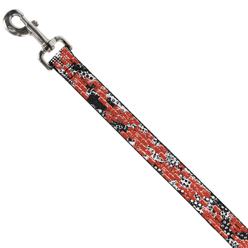 Dog Leash - Grunge Bricks Orange Dog Leashes Buckle-Down   