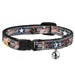 Cat Collar Breakaway - Pin Up Girl Poses Star & Stripes Gray Blue White Red Breakaway Cat Collars Buckle-Down   