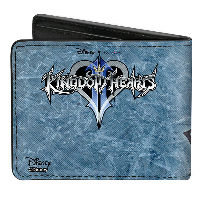 Bi-Fold Wallet - Kingdom Hearts II Final Form Sora Pose Logo Keyblades Blues Bi-Fold Wallets Disney   