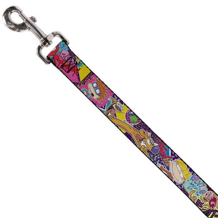 Dog Leash - Nick 90's Rewind 7-Character/4-Logo Collage Dog Leashes Nickelodeon   