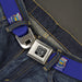 BD Wings Logo CLOSE-UP Full Color Black Silver Seatbelt Belt - Michigan Flag Continuous Webbing Seatbelt Belts Buckle-Down   