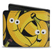 Bi-Fold Wallet - Bananas Stacked Cartoon Black Yellows Bi-Fold Wallets Buckle-Down   