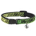 Cat Collar Breakaway - Buckle-Down Cab Stripe Green Yellow Fade Breakaway Cat Collars Buckle-Down   