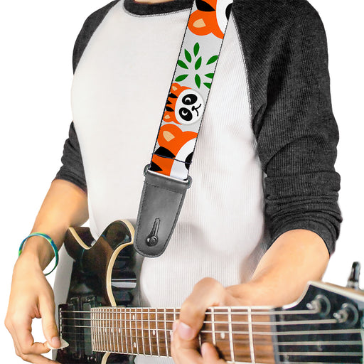 Guitar Strap - Panda w Tiger Hat Guitar Straps Buckle-Down   