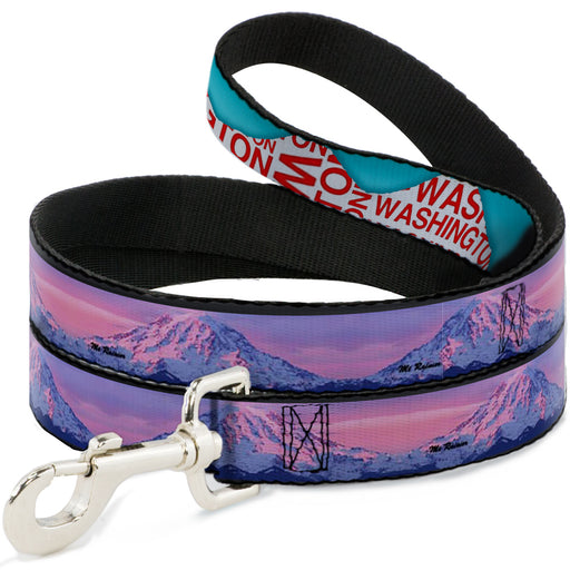 Dog Leash - WASHINGTON Mountain Range Turquoise/White/Red Dog Leashes Buckle-Down   