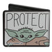 Bi-Fold Wallet - Star Wars The Child ATTACK PROTECT Blocks Black Bi-Fold Wallets Star Wars   