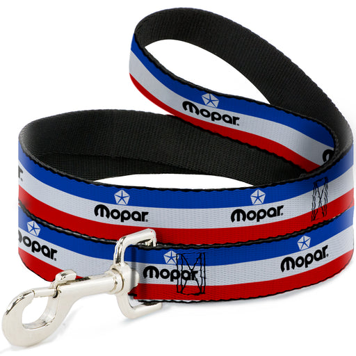 Dog Leash - MOPAR Logo/Stripe Blue/White/Red Dog Leashes Mopar   