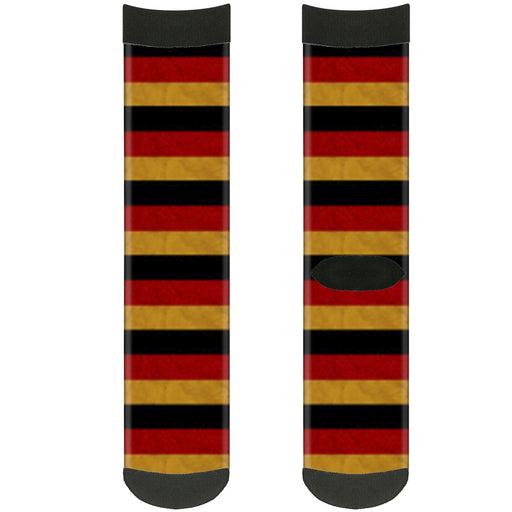 Sock Pair - Polyester - German Flag Distressed - CREW Socks Buckle-Down   