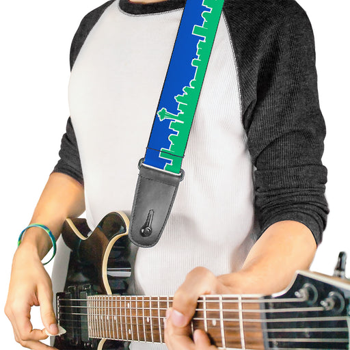 Guitar Strap - Seattle Skyline Blue Green Guitar Straps Buckle-Down   