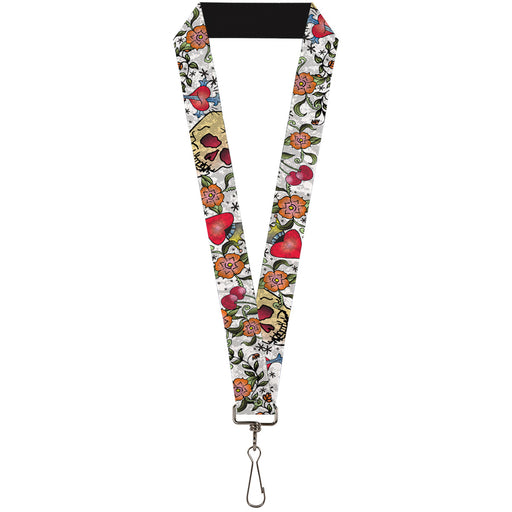 Lanyard - 1.0" - Only God Can Judge Me CLOSE-UP White Lanyards Buckle-Down   
