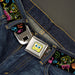Sponge Bob Face CLOSE-UP Full Color Seatbelt Belt - Electric SpongeBob Poses/Elements Black/Multi Color Webbing Seatbelt Belts Nickelodeon   