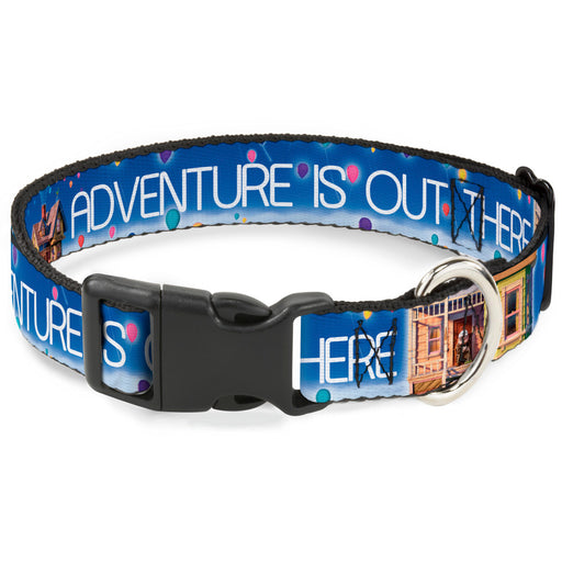 Plastic Clip Collar - ADVENTURE IS OUT THERE/Carl on Porch/Flying House/Balloons Blues/White/Multi Color Plastic Clip Collars Disney   