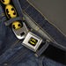 Batman Full Color Black Yellow Seatbelt Belt - Bat Signal-3 Black/Yellow/Black Webbing Seatbelt Belts DC Comics   