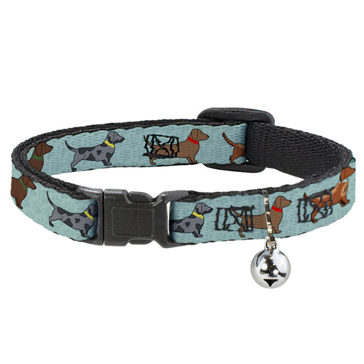 Cat Collar Breakaway - Dachshund 4-Dogs Paws Aquas Breakaway Cat Collars Buckle-Down   