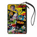 Canvas Zipper Wallet - SMALL - Retro Batman 6-Comic Book Covers Stacked Canvas Zipper Wallets DC Comics   