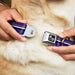 Dog Bone Seatbelt Buckle Collar - Racing Stripes Purple/Gray/White/Black Seatbelt Buckle Collars Buckle-Down   