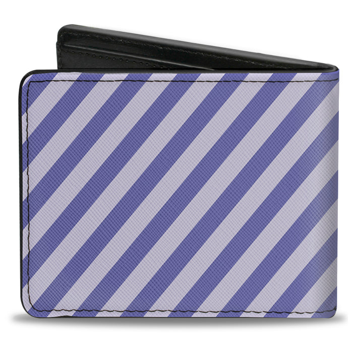 Bi-Fold Wallet - Diagonal Stripes Pastel Blues Bi-Fold Wallets Buckle-Down   