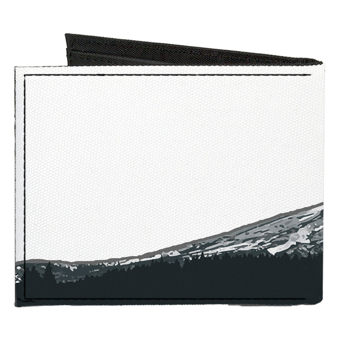 Canvas Bi-Fold Wallet - Orgeon MT. HOOD Scenery White Grays Canvas Bi-Fold Wallets Buckle-Down   