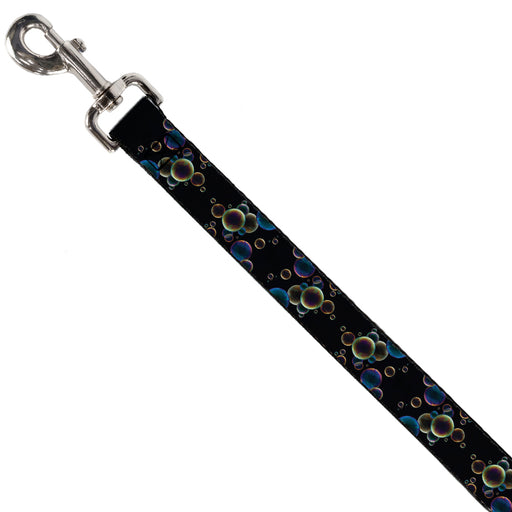 Dog Leash - Bubbles Black/Iridescent Multi Color Dog Leashes Buckle-Down   