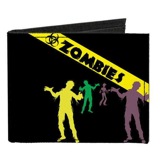 Canvas Bi-Fold Wallet - Zombies Biohazard Black Yellow Green Canvas Bi-Fold Wallets Buckle-Down   